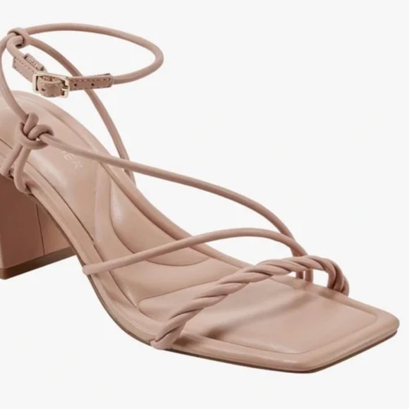 Marc Fisher Women's Meggiane Heeled Sandal in Lite Latte - Picture 1 of 4